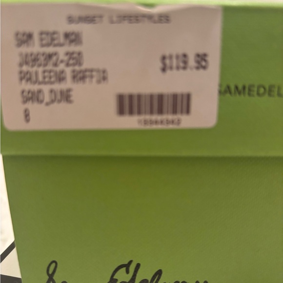 New!Sam Edelman Pauleena Raffia platform wedge sandals in the Sand Dune. SZ 8 - Picture 10 of 11